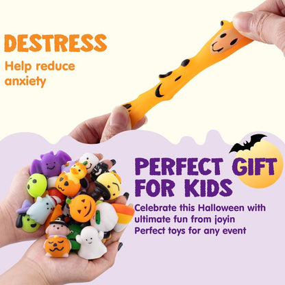 Halloween Mochi Squishy Toys, Halloween Toys for Halloween Party Favors, Halloween Sensory Stress Relief Toys Bulk, Trick or Treats Classroom Prizes Gifts Goodie Bag Fillers